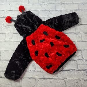 Adorably Cozy Faux Fur Ladybug Halloween Jacket Costume 24 months